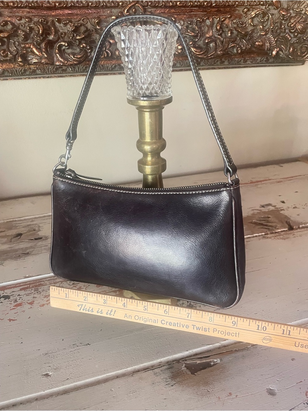 Classic Banana Republic Black Leather Shoulder Bag